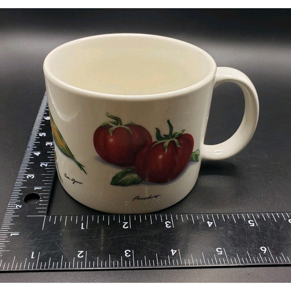 Tabletops Unlimited Fresh Veggies Soup Cup Mug Dishwasher, Oven, Microwave safe! - Picture 7 of 8